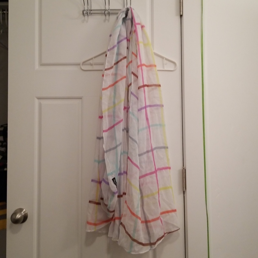 Printed village Multi color large scarf